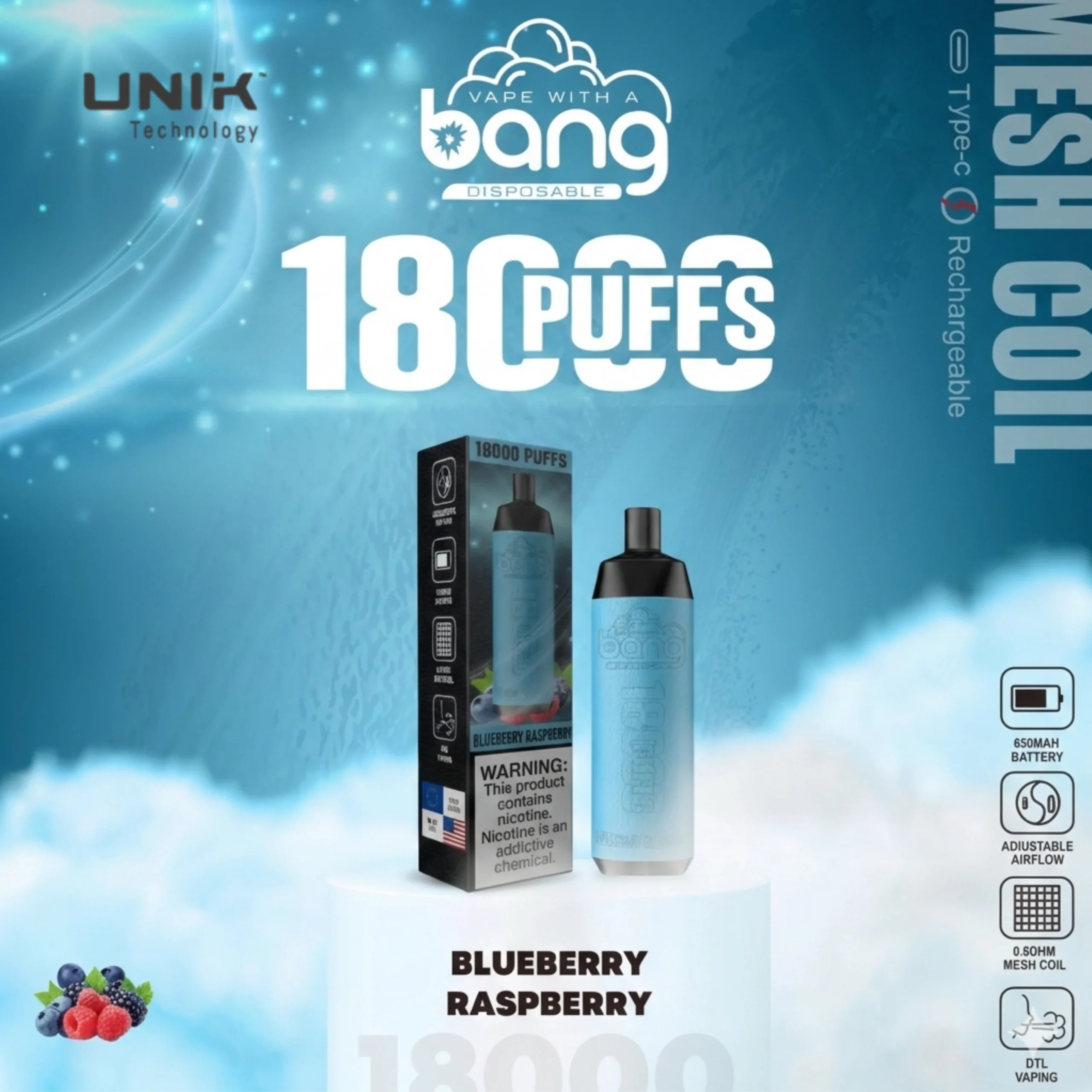 Bang 18000 Puffs Disposable Vape - UNIK Tech Bang 18000 Puffs Disposable Vape - UNIK Tech - Image 1